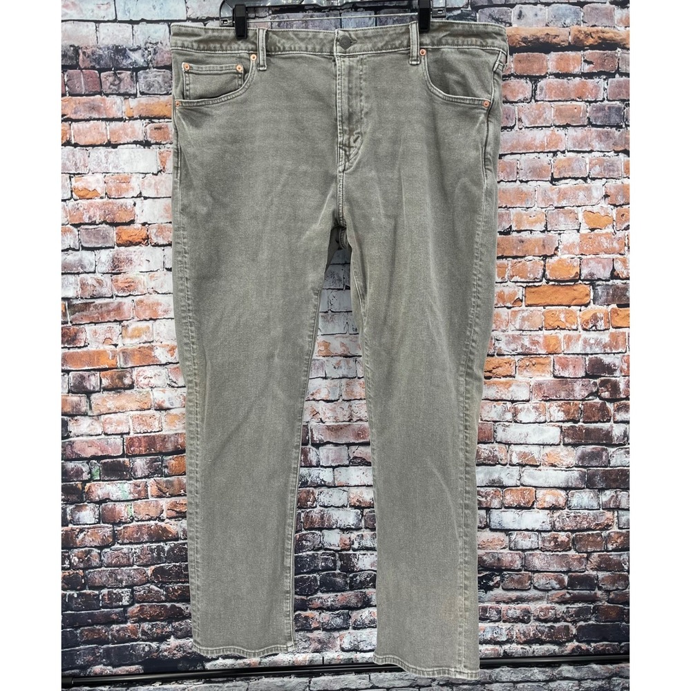 American Eagle Slim Fit Jeans Mens 42x32 Olive Green Stretch Cotton Denim